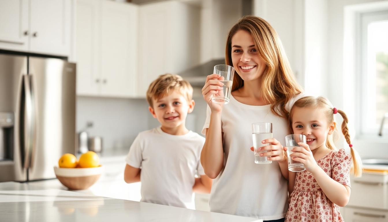 Clean water in a beautiful modern kitchen